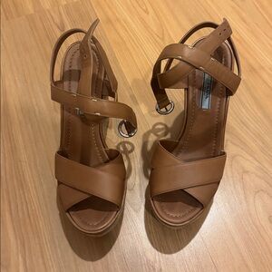 Prada Leather Women Wedges